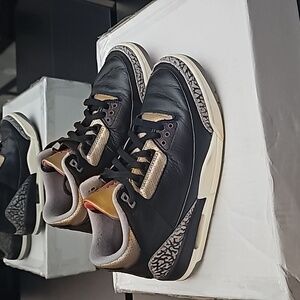 Jordan 3 Retro Black Gold Cement Size 9